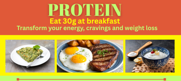 Protein - eat 30 g at breakfast to transform your energy, cravings and weight loss